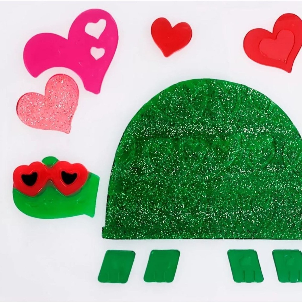 NEW Cute Turtle Window Gel Clings Stickers 22 count Heart Love Turtles Decals!‎ - Picture 3 of 3